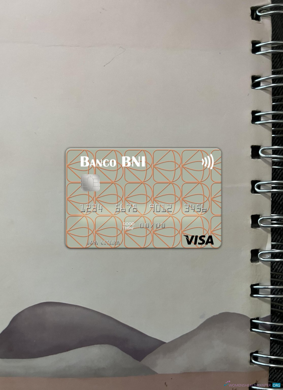 Download Angola Banco de Negócios Internacional visa card photolook front Photoshop template